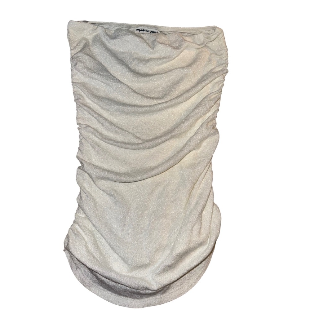 Michael Stars‎ Ruched Tube Top One Size Shimmer Sparkle Party